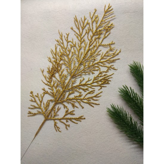 Ветки с глиттером 40*16 см, золото, цена за 1 шт